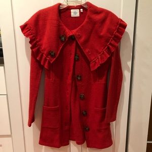 Anthropologie Wool Sweater Coat